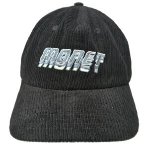 Monet Skateboards 5 Panel Black One Size Corduroy Embroidered Logo Skate Hat